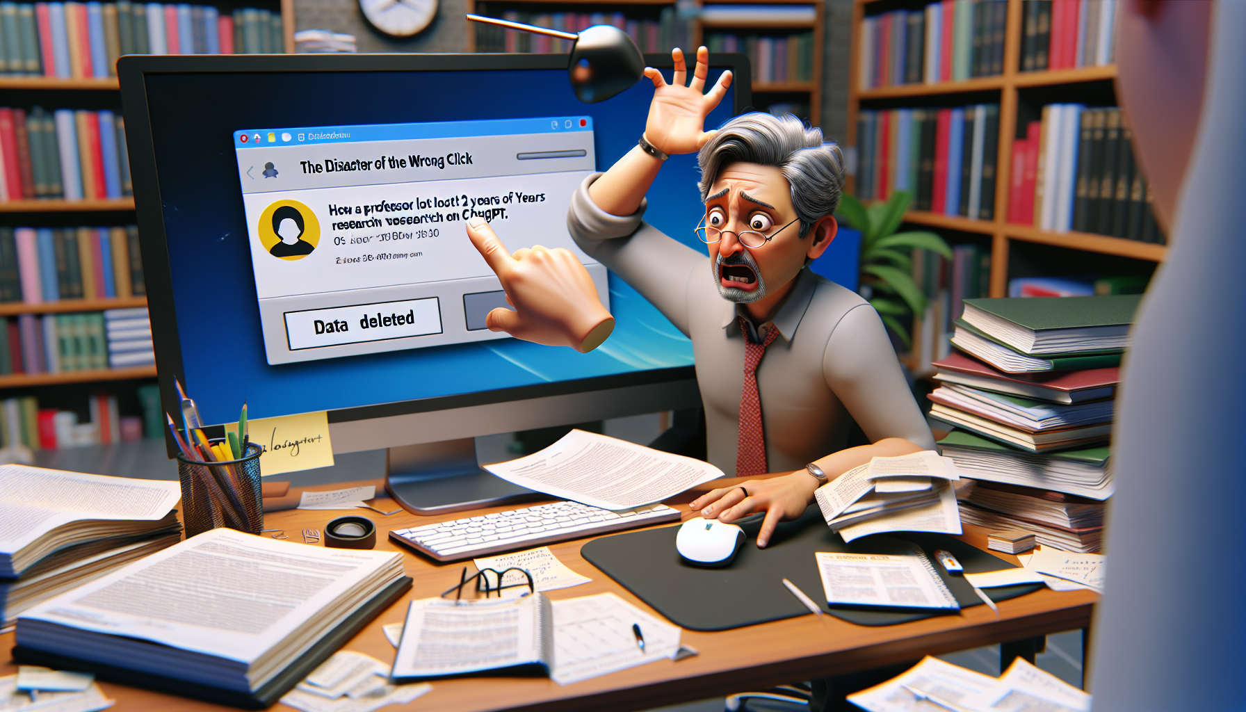 O Desastre do Clique Errado: Como um Professor Perdeu 2 Anos de Pesquisa no ChatGPT